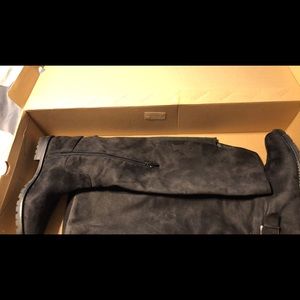 Women’s knee high suede boots